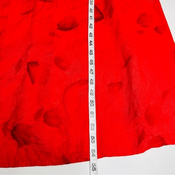 Vintage Floral Maxi Shift Dress‎ Womens Plus Size 20 Red Tulip Rayon Sleeveless - Picture 7 of 8